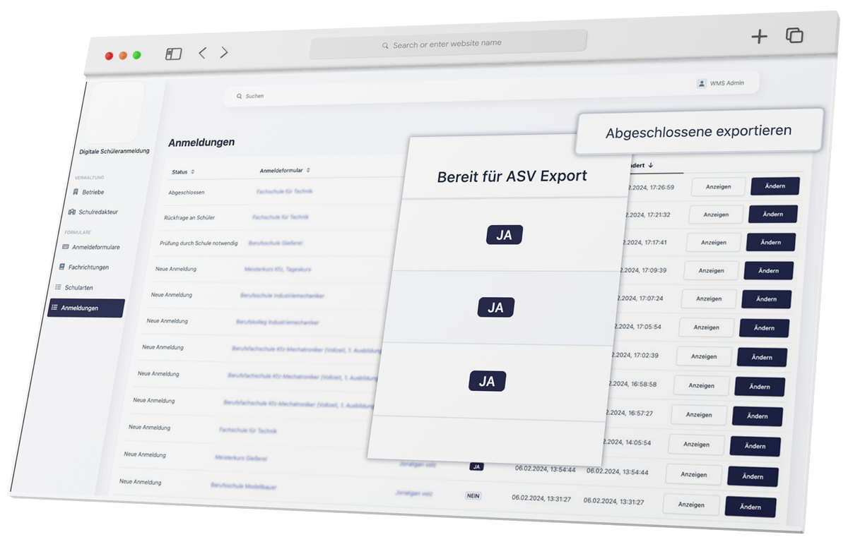 ASV-Import-digital alles online erledigen mit der Schulanmeldung