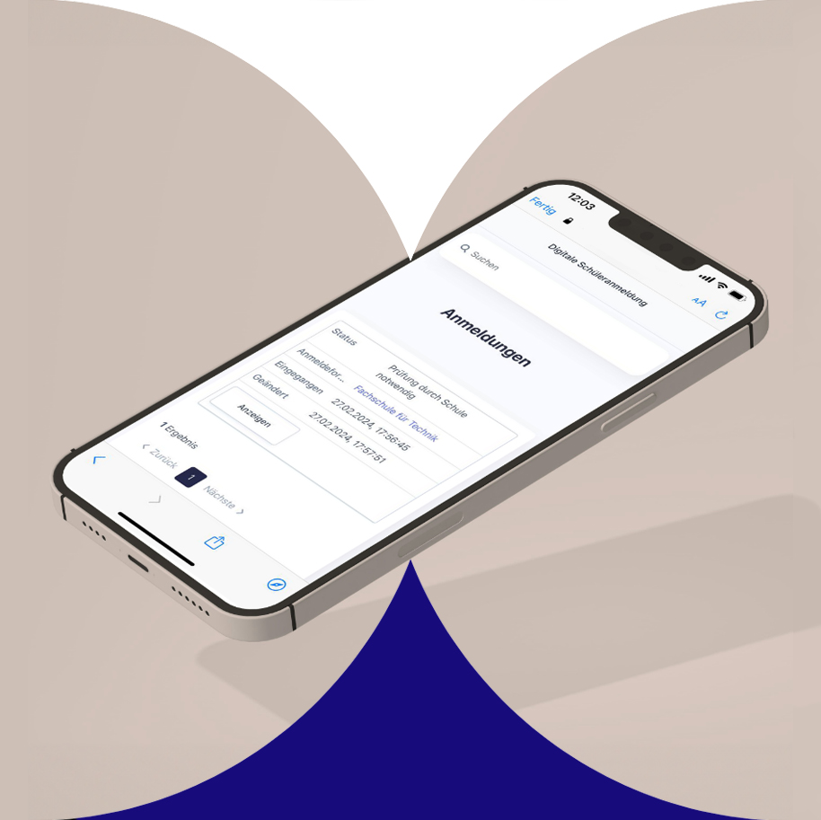 Anmeldung-smartphone-schule Schulanmeldung mobil über iPhone